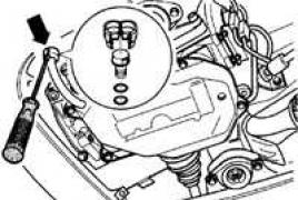 The procedure for changing the automatic transmission oil in a Volkswagen Passat
